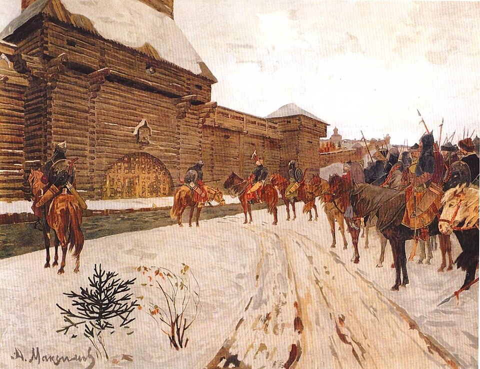 Монгольское войско у стен русского города
